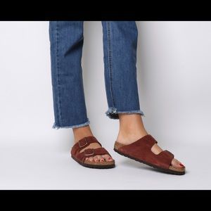 Antique Port Suede Birkenstocks RARE